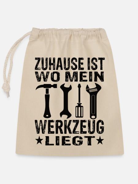 Handwerker - Verschließbarer Geschenkbeutel aus Baumwolle (25x30cm) - Natur