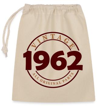 Timbre original vintage de 1962 - Sac cadeau en coton avec cordon (25 x 30 cm) - nature - Devant