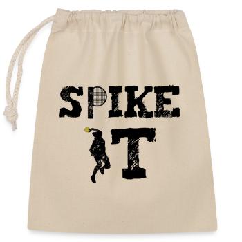 Conception de Spikeball - Sac cadeau en coton avec cordon (25 x 30 cm) - nature - Devant