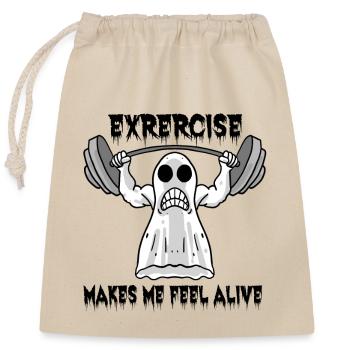 Halloween Bodybuilder Gym Fitness Mind Workout - Closable cotton gift bag (25x30cm) - nature - Front