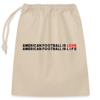 Football américain - Sac cadeau en coton avec cordon (25 x 30 cm) - nature - Devant