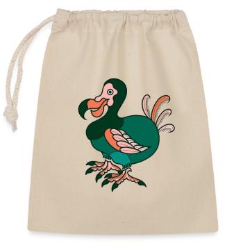 Dodo Loco drôle de bande dessinée d'oiseau dodo - Sac cadeau en coton avec cordon (25 x 30 cm) - nature - Devant