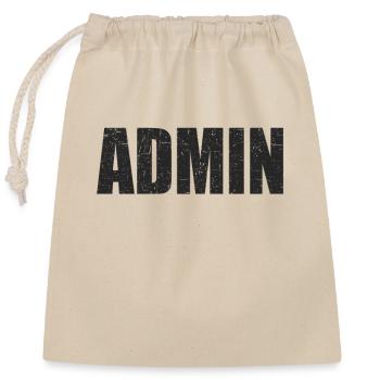 admin Programmierer Linux IT Geschenkidee - Verschließbarer Geschenkbeutel aus Baumwolle (25x30cm) - Natur - Vorne