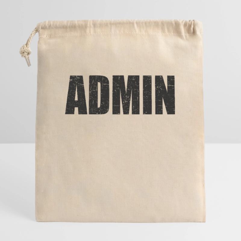 admin programmer Linux IT gift idea Closable cotton gift bag (25x30cm)