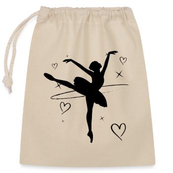 Ballet dancer | Dancing ballerina hobby gift - Closable cotton gift bag (25x30cm) - nature - Front