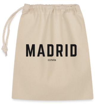 Madrid Spain - Verschließbarer Geschenkbeutel aus Baumwolle (25x30cm) - Natur - Vorne