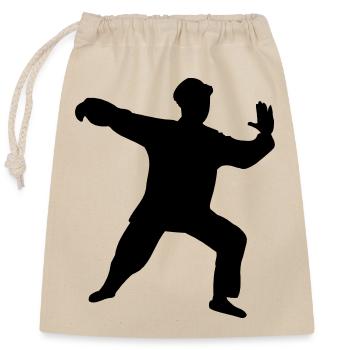 Chinese forms of taichiquan training - Closable cotton gift bag (25x30cm) - nature - Front