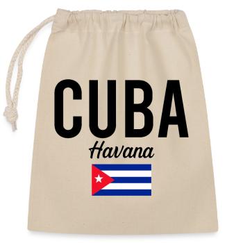 Cuba La Havane Voyage Souvenir Idée cadeau - Sac cadeau en coton avec cordon (25 x 30 cm) - nature - Devant