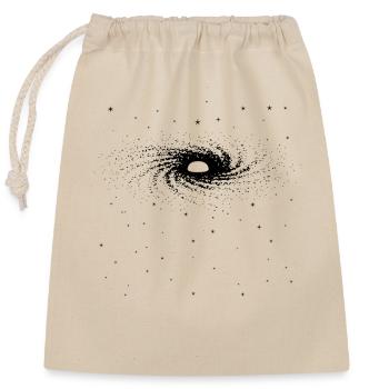 Schwarzes Loch Galaxie Universum - Verschließbarer Geschenkbeutel aus Baumwolle (25x30cm) - Natur - Vorne