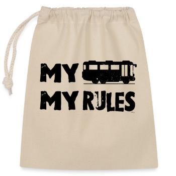 bus driver - Closable cotton gift bag (25x30cm) - nature - Front