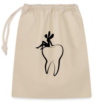 La petite souris - Sac cadeau en coton avec cordon (25 x 30 cm) - nature - Devant
