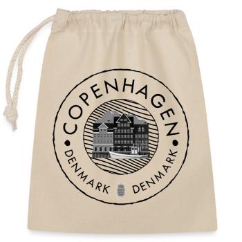 Copenhague, Danemark - Sac cadeau en coton avec cordon (25 x 30 cm) - nature - Devant