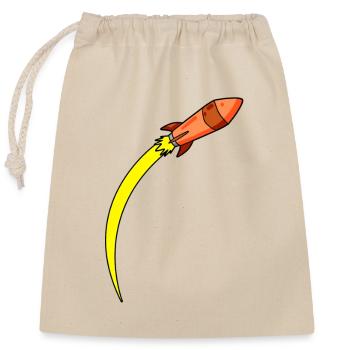 Rocket Rockets - Closable cotton gift bag (25x30cm) - nature - Front