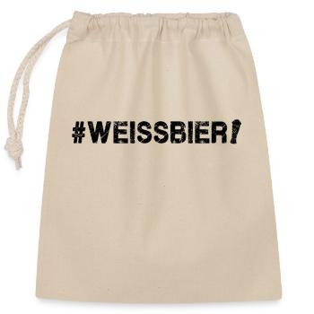 Weißbier - Verschließbarer Geschenkbeutel aus Baumwolle (25x30cm) - Natur - Vorne