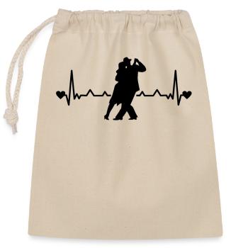 Tango Argentino Heartbeat Tango Tänzer Tanzpaar - Verschließbarer Geschenkbeutel aus Baumwolle (25x30cm) - Natur - Vorne