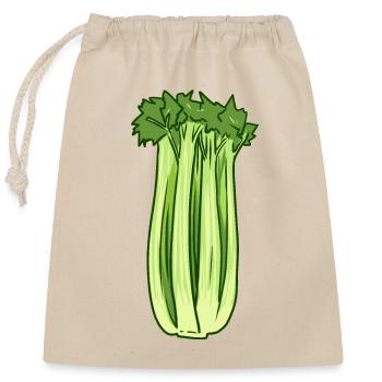 Perennial Celery Vegetable Raw Food Organic Vegan - Closable cotton gift bag (25x30cm) - nature - Front