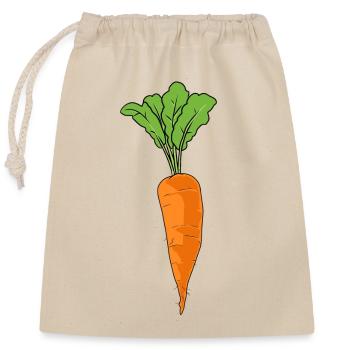 Carottes poulains racines Bio Récolte Jardin jardin - Sac cadeau en coton avec cordon (25 x 30 cm) - nature - Devant