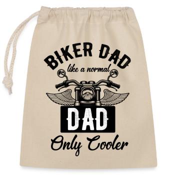 Biker Papa Comme Un Papa Normal Juste Cooler - Sac cadeau en coton avec cordon (25 x 30 cm) - nature - Devant