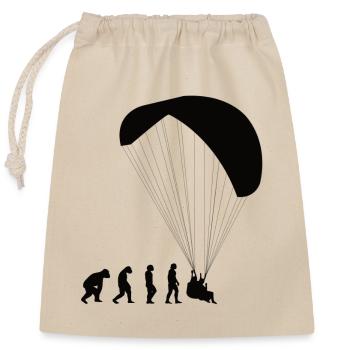 Parapente Parapente Parapente Sport - Sac cadeau en coton avec cordon (25 x 30 cm) - nature - Devant
