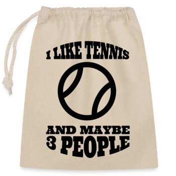 Tennisball Tennisliebhaber Tennis Tennisspieler - Verschließbarer Geschenkbeutel aus Baumwolle (25x30cm) - Natur - Vorne