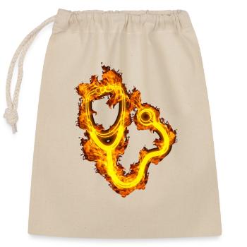 Feuer Doktor Stethoskop - Verschließbarer Geschenkbeutel aus Baumwolle (25x30cm) - Natur - Vorne