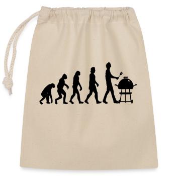 Grillen Evolution - Verschließbarer Geschenkbeutel aus Baumwolle (25x30cm) - Natur - Vorne