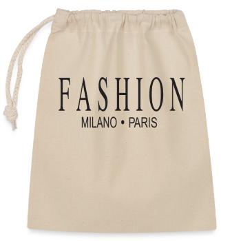 Fashion Milano Paris - Closable cotton gift bag (25x30cm) - nature - Front