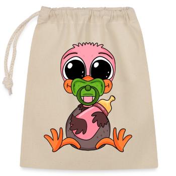 Bouquet Bébé - Sac cadeau en coton avec cordon (25 x 30 cm) - nature - Devant