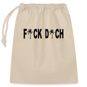 Fick Dich - Verschließbarer Geschenkbeutel aus Baumwolle (25x30cm) - Natur - Vorne