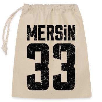 Mersin 33 Turquie Turkiye Cadeau Vacances TR Turk - Sac cadeau en coton avec cordon (25 x 30 cm) - nature - Devant