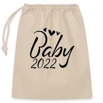 Baby 2022 - Closable cotton gift bag (25x30cm) - nature - Front