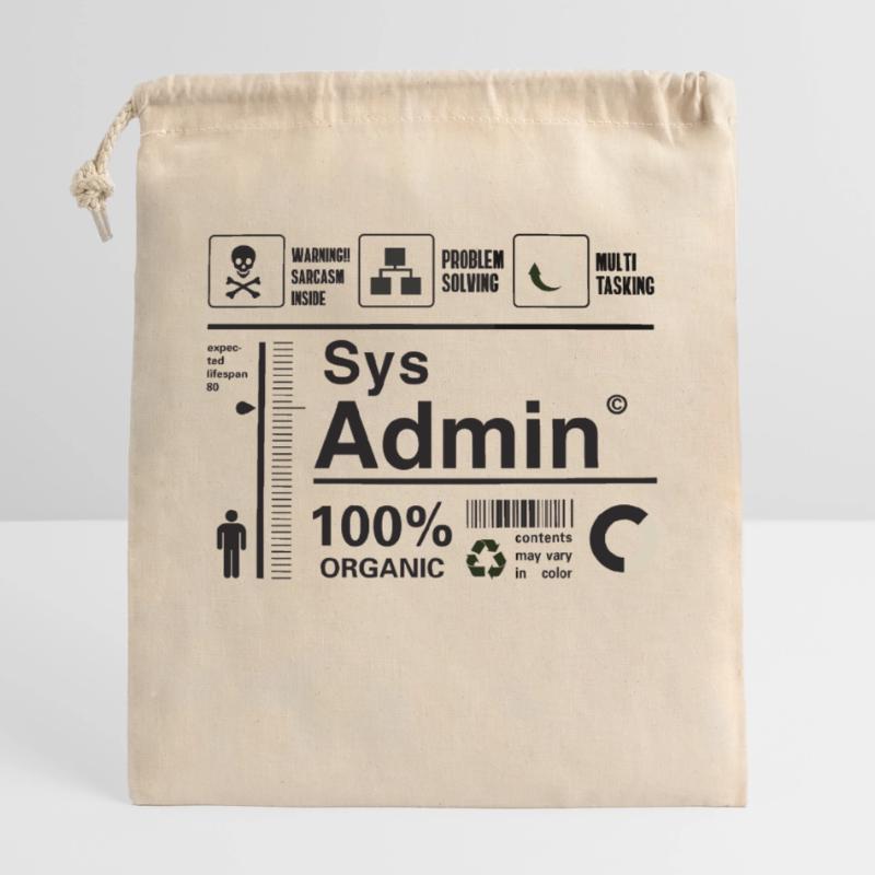 sys admin Computer Nerd pc Kit programmer Humor lo Verschließbarer Geschenkbeutel aus Baumwolle (25x30cm)