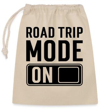 Roadtrip Dire - Sac cadeau en coton avec cordon (25 x 30 cm) - nature - Devant