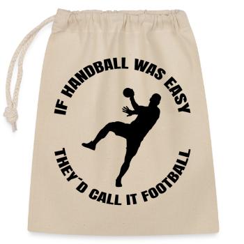 Handball Handballteam Handballer Handballspielerin - Verschließbarer Geschenkbeutel aus Baumwolle (25x30cm) - Natur - Vorne