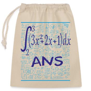 25th anniversary 25 years mathematical integral - Closable cotton gift bag (25x30cm) - nature - Front