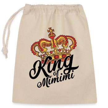 Sarkastischer König King of mimimi Statement Krone - Verschließbarer Geschenkbeutel aus Baumwolle (25x30cm) - Natur - Vorne