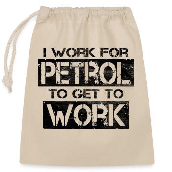 Petrol Price - Closable cotton gift bag (25x30cm) - nature - Front