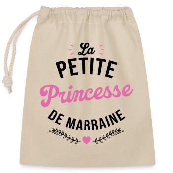 La Petite Princesse De Marraine - Sac cadeau en coton avec cordon (25 x 30 cm) - nature - Devant
