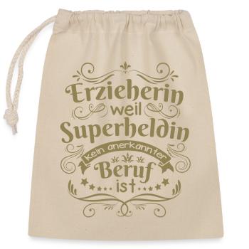 Erzieherin geschenkideen - Verschließbarer Geschenkbeutel aus Baumwolle (25x30cm) - Natur - Vorne