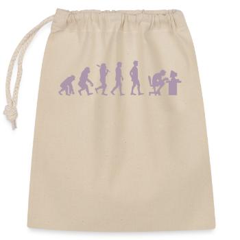 Évolution de Gamer Gambler Nerd Geek Progamer - Sac cadeau en coton avec cordon (25 x 30 cm) - nature - Devant