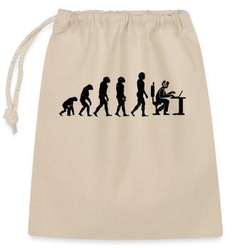 Évolution de Gamer Gambler Nerd Geek Progamer - Sac cadeau en coton avec cordon (25 x 30 cm) - nature - Devant
