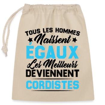 Les Meilleurs Hommes Deviennent Cordistes - Sac cadeau en coton avec cordon (25 x 30 cm) - nature - Devant