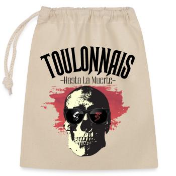 Toulonnais Hasta La Muerte - 83 - Sac cadeau en coton avec cordon (25 x 30 cm) - nature - Devant
