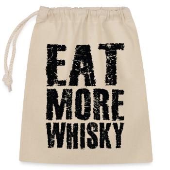 Mangez plus de whisky - Sac cadeau en coton avec cordon (25 x 30 cm) - nature - Devant