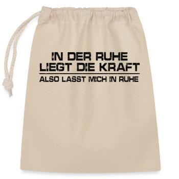 Last mich in ruhe - Verschließbarer Geschenkbeutel aus Baumwolle (25x30cm) - Natur - Vorne