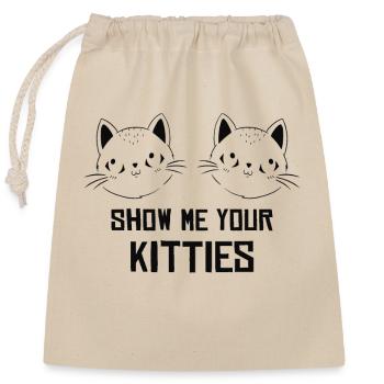 Show me your kitties - Verschließbarer Geschenkbeutel aus Baumwolle (25x30cm) - Natur - Vorne