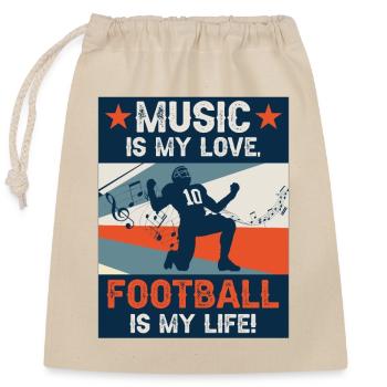 Amoureux du sport Fan Trainer Musicien - Sac cadeau en coton avec cordon (25 x 30 cm) - nature - Devant