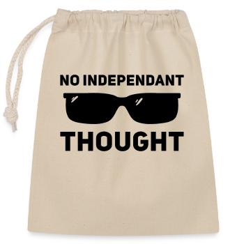 No independent thought - Closable cotton gift bag (25x30cm) - nature - Front
