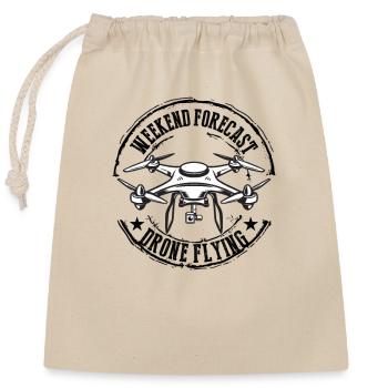 Pilote de drone - Sac cadeau en coton avec cordon (25 x 30 cm) - nature - Devant