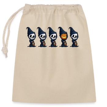 Différent son squelette de citrouille - Sac cadeau en coton avec cordon (25 x 30 cm) - nature - Devant